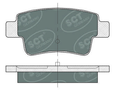 SCT GERMANY Комплект тормозных колодок, дисковый тормоз SP 378 PR